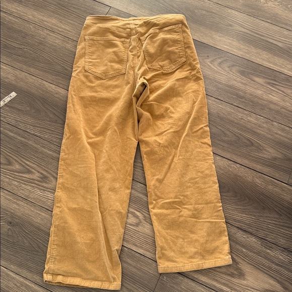 Veronica Beard Corduroy Jeans tan high rise crosbie crop wide leg size 28 - Picture 5 of 11